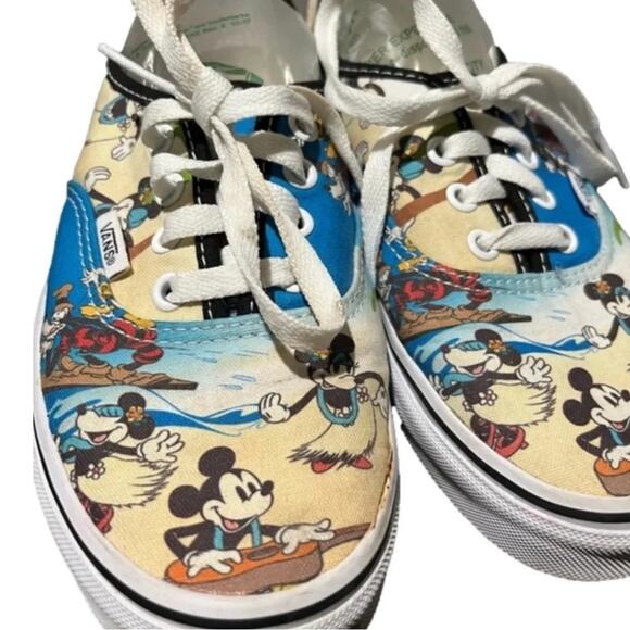 Vans X Sneakers Women's Disney Mickey & Minnie Mouse Aloha Beach Size 7 - Picture 2 of 6